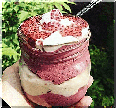 Chia seed ice cream