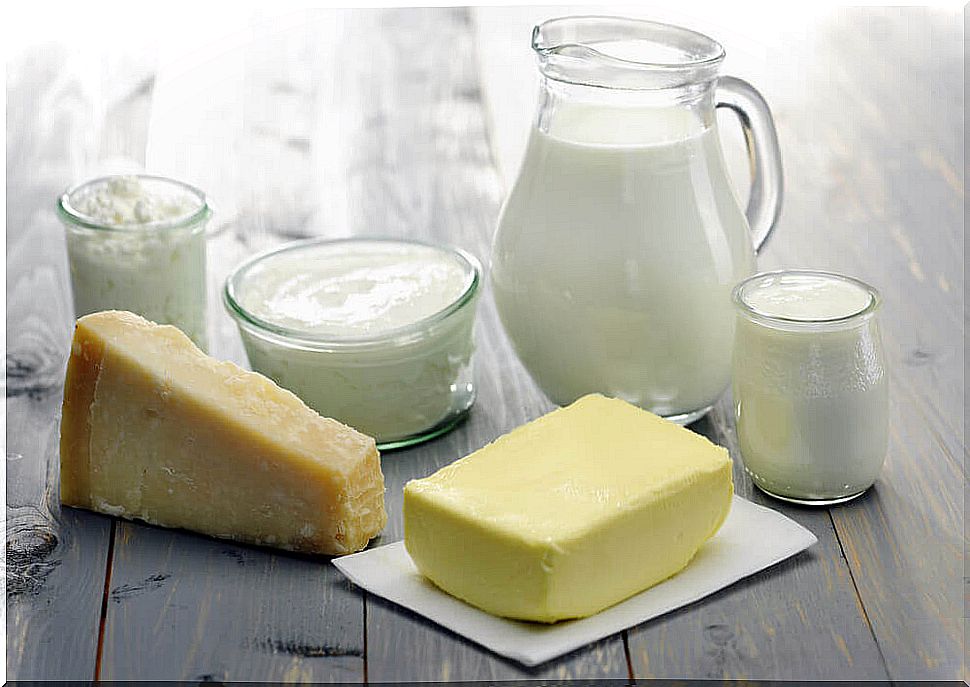 Milk and dairy products for Hashimoto diet.