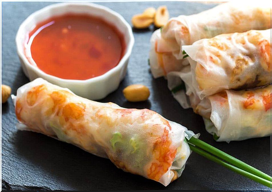 Delicious chicken rolls.