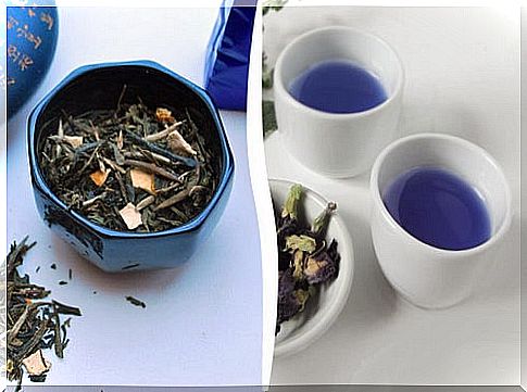 Blue tea to lose weight.